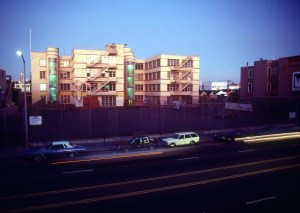 Moonrise over Gompers High 1 Photo 1984 Gregory Kerwin